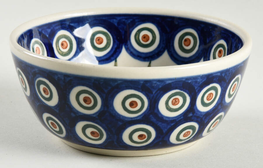 Peacock Fruit/Dessert (Sauce) Bowl by BOLESLAWIEC-1