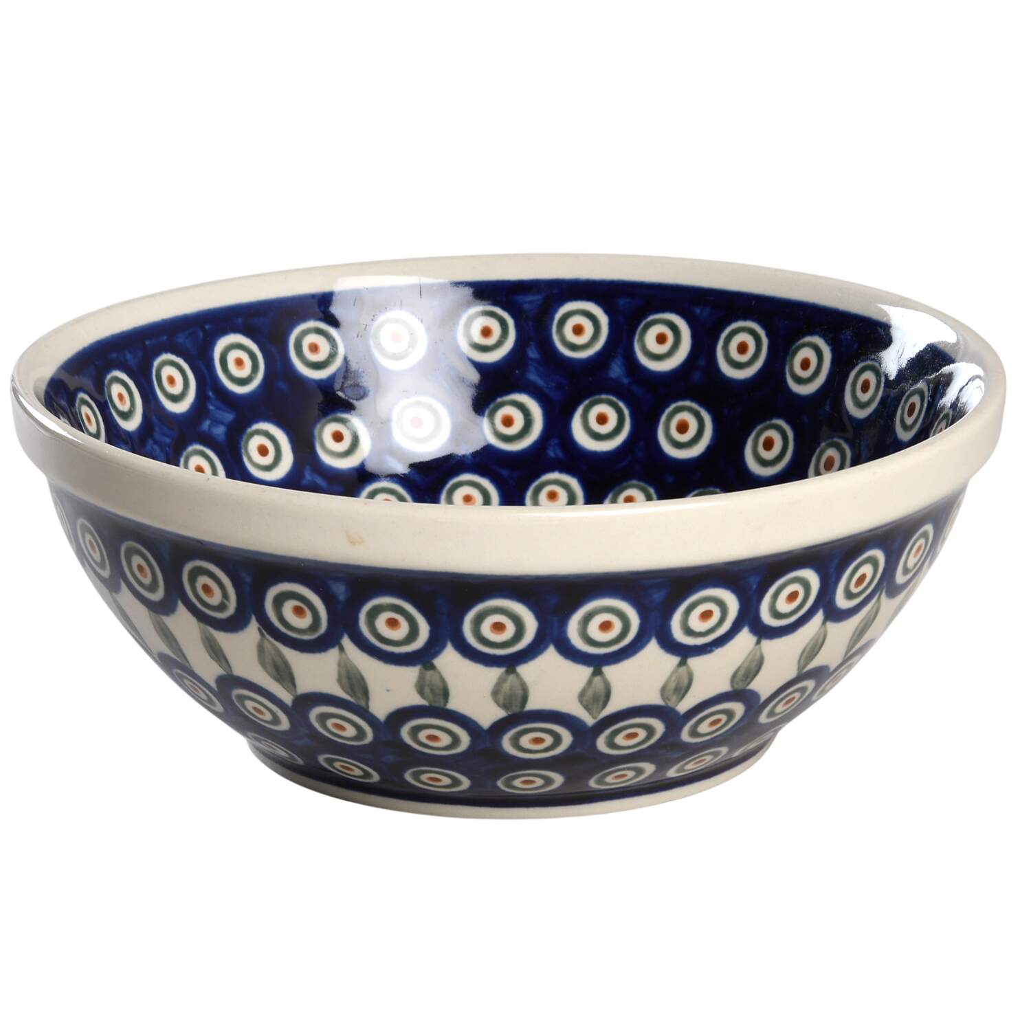 Peacock 8" Round Serving Bowl by BOLESLAWIEC-1