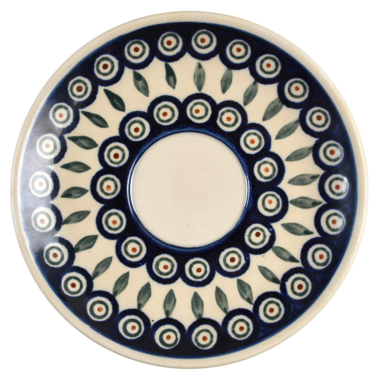 Peacock Saucer for Jumbo Cup by BOLESLAWIEC-1