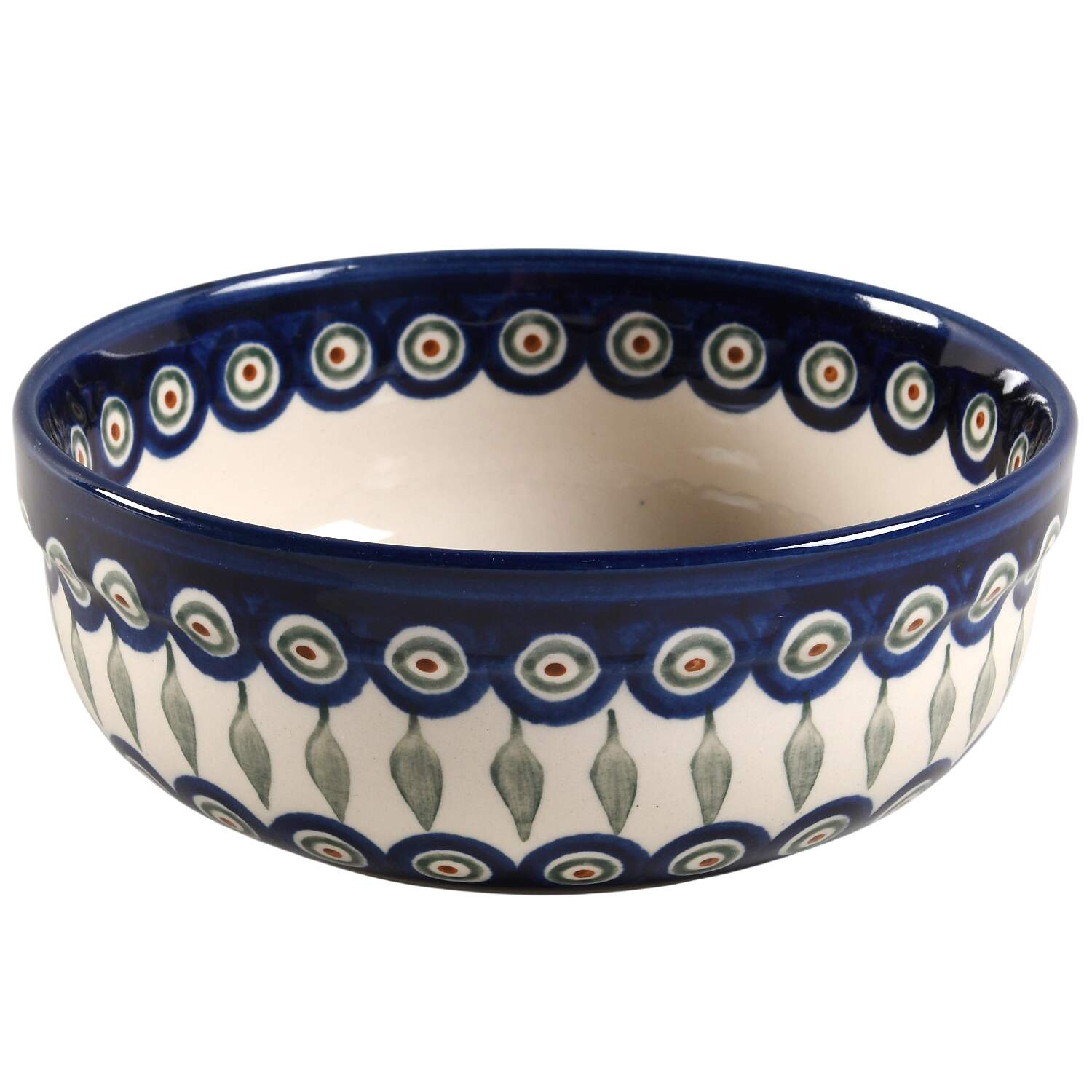 Peacock 7" Round Vegetable Bowl by BOLESLAWIEC-1