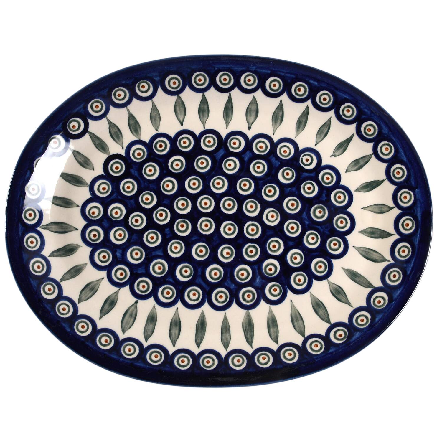 Peacock 13" Round Platter by BOLESLAWIEC-1
