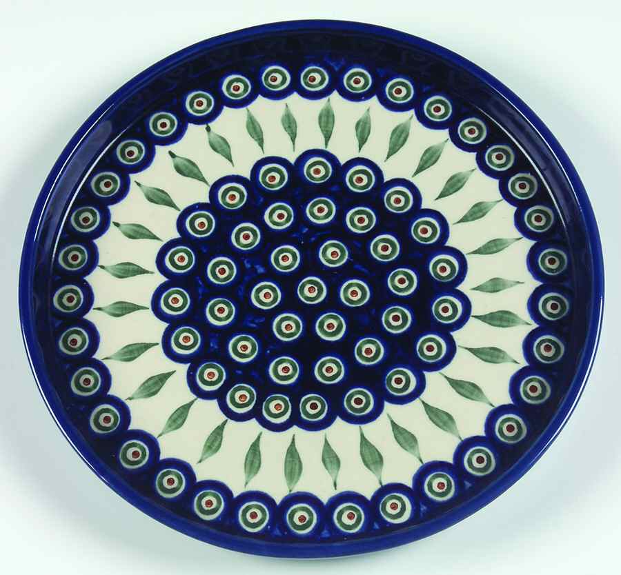 Peacock Round Tray by BOLESLAWIEC-1