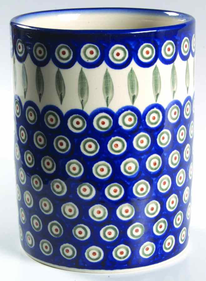 Peacock Utensil Holder by BOLESLAWIEC-1