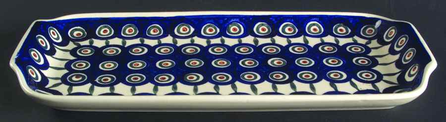 Peacock Large Sandwich Tray by BOLESLAWIEC-1