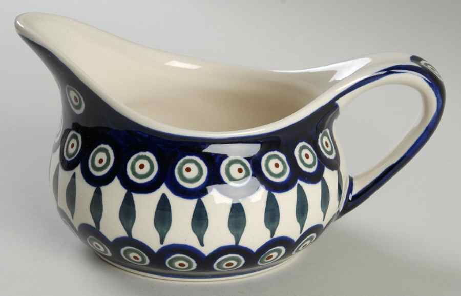 Peacock Gravy Boat by BOLESLAWIEC-1