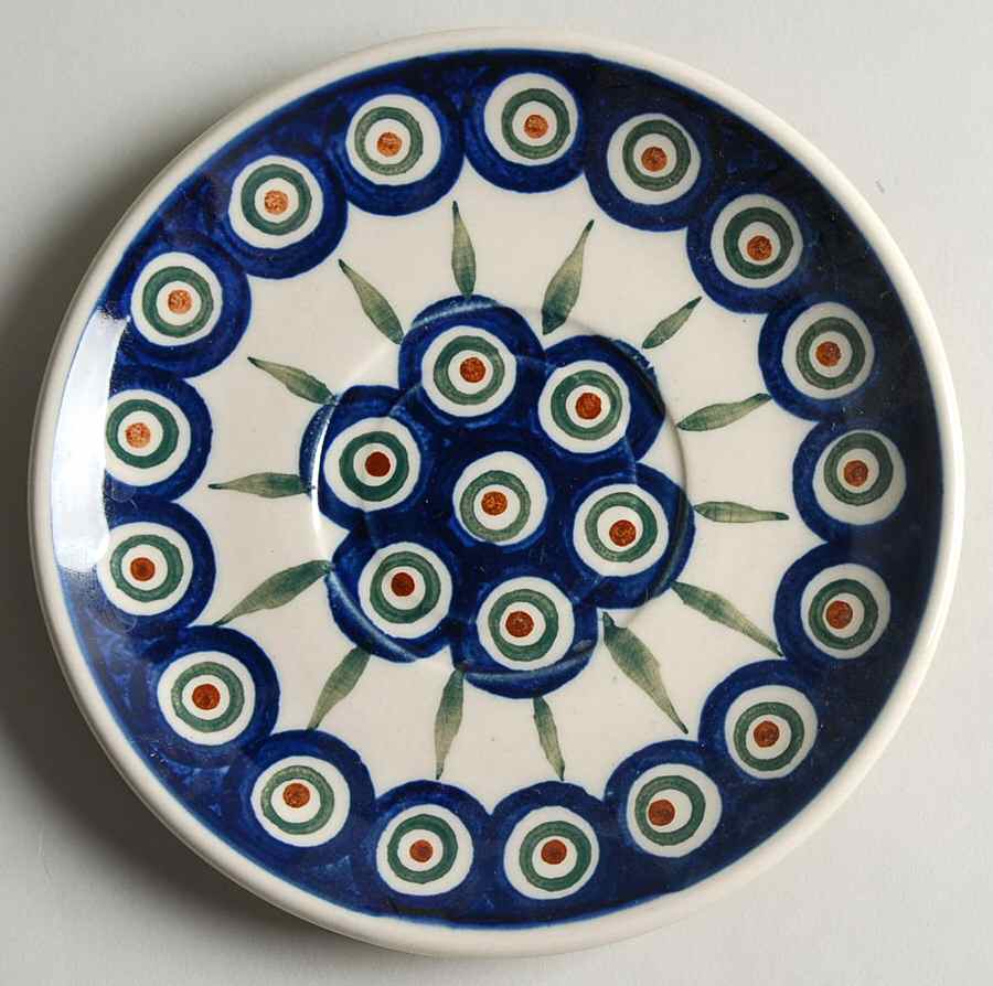 Peacock Saucer by BOLESLAWIEC-1