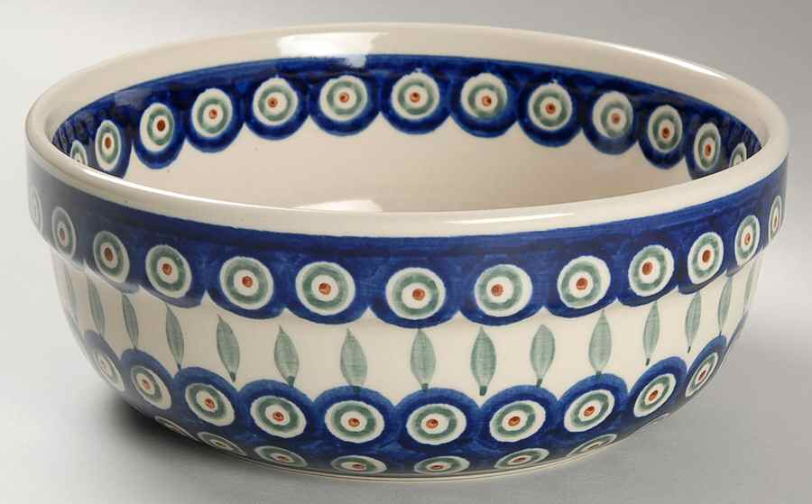Peacock 7" Round Vegetable Bowl by BOLESLAWIEC-1
