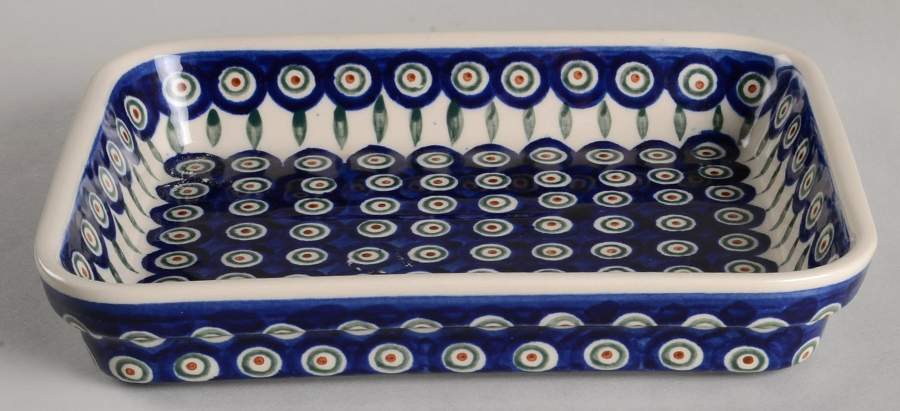 Peacock 9" Rectangular Baker by BOLESLAWIEC-1