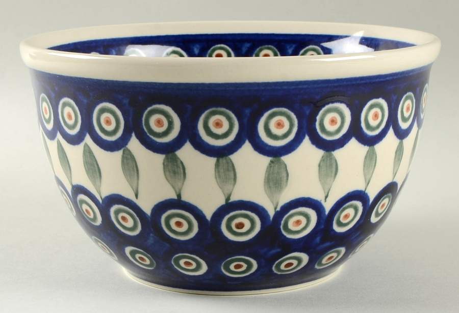 Peacock 6" Mixing Bowl by BOLESLAWIEC-1