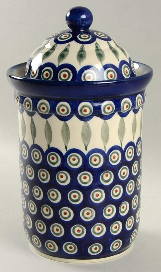 Peacock 6" Storage Jar & Lid by BOLESLAWIEC-1