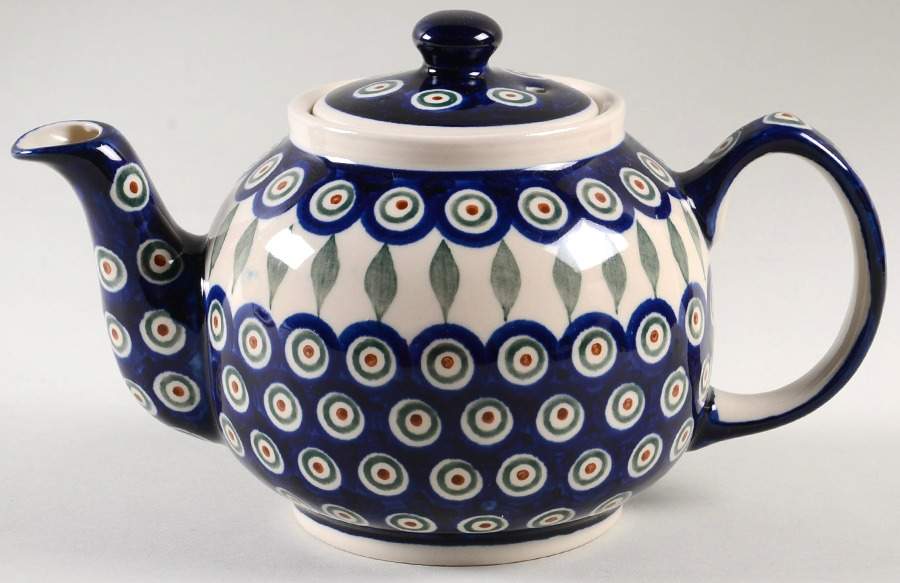 Peacock Teapot & Lid by BOLESLAWIEC-1