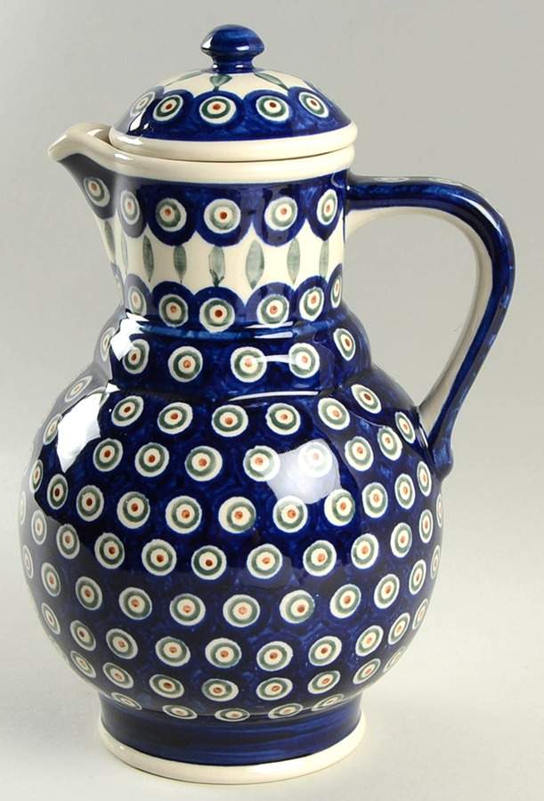 Peacock Pitcher & Lid by BOLESLAWIEC-1