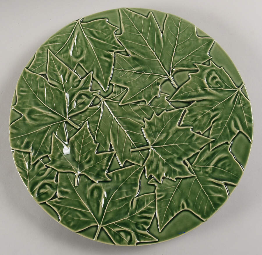 Maple Green 13" Chop Plate (Round Platter) by Bordallo Pinheiro-1