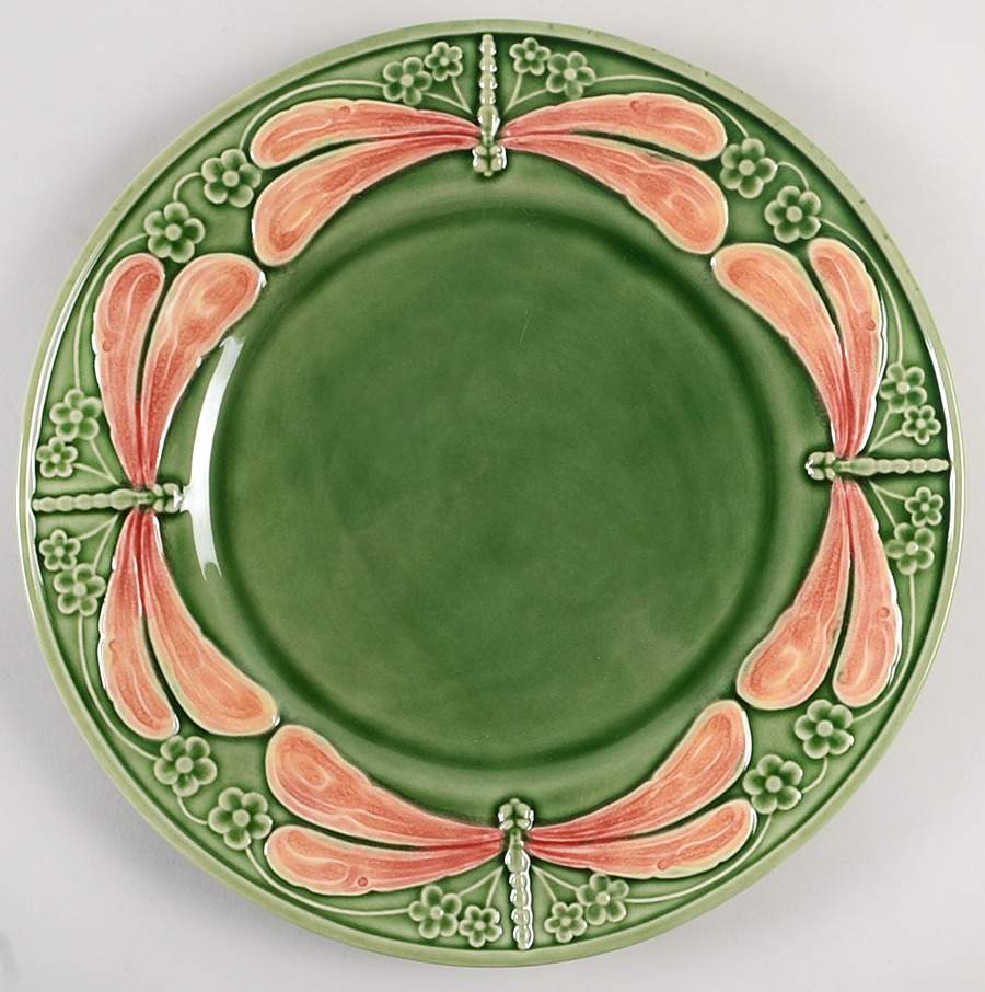 Dragonfly (Multicolor) 12" Chop Plate (Round Platter) by Bordallo Pinheiro-1