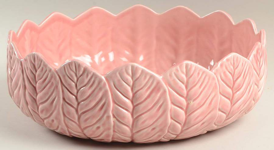 Leaf Service Peach 11" Large Salad Serving Bowl by Bordallo Pinheiro-1