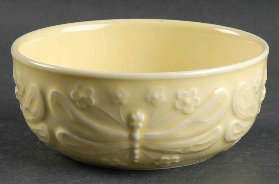 Dragonfly (Yellow) Coupe Cereal Bowl by Bordallo Pinheiro-1