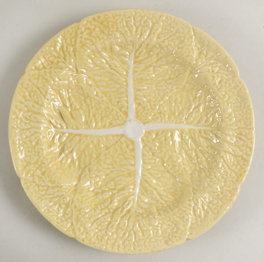 Cabbage Honey Gold Salad Plate by Bordallo Pinheiro-1