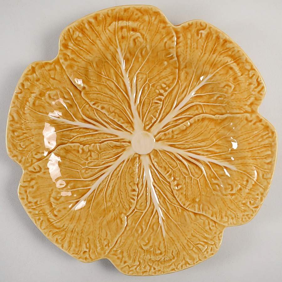 Cabbage Honey Gold 12" Chop Plate (Round Platter) by Bordallo Pinheiro-1