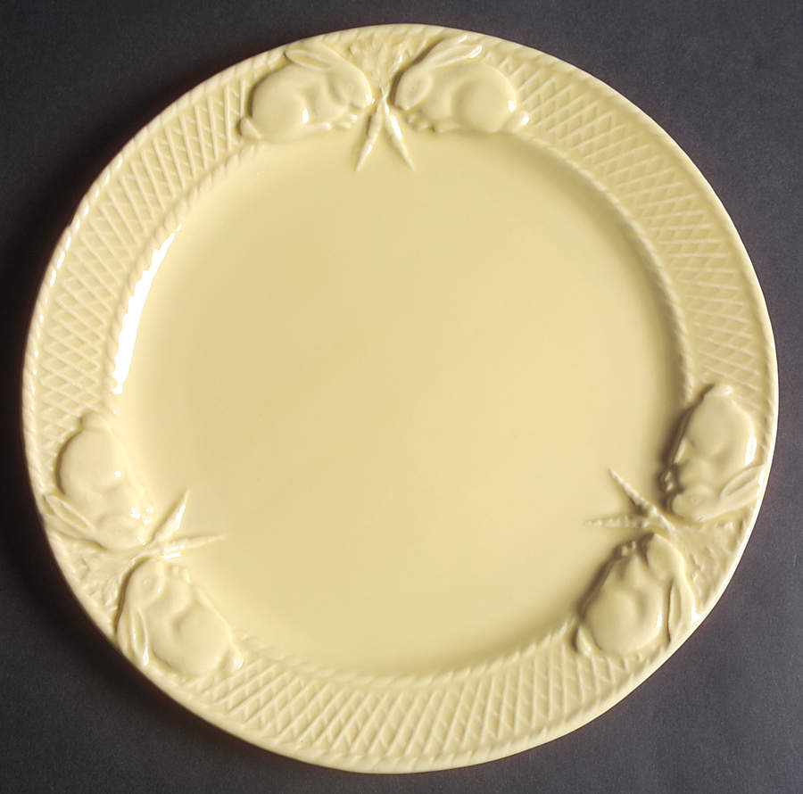 Rabbit Yellow Dinner Plate by Bordallo Pinheiro-1