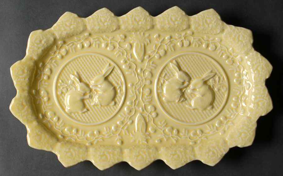 Rabbit Yellow Large Sandwich Tray by Bordallo Pinheiro-1