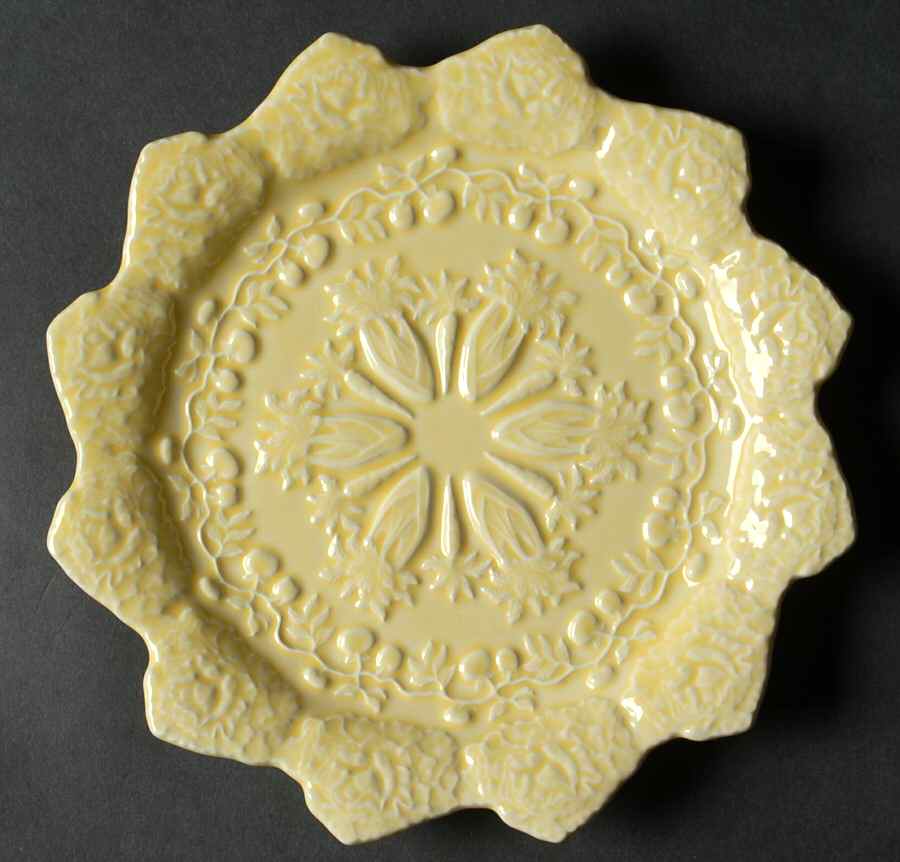 Rabbit Yellow Accent Salad Plate by Bordallo Pinheiro-1