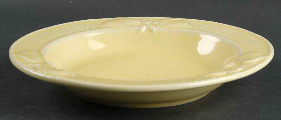 Rabbit Yellow Large Rim Soup Bowl by Bordallo Pinheiro-1