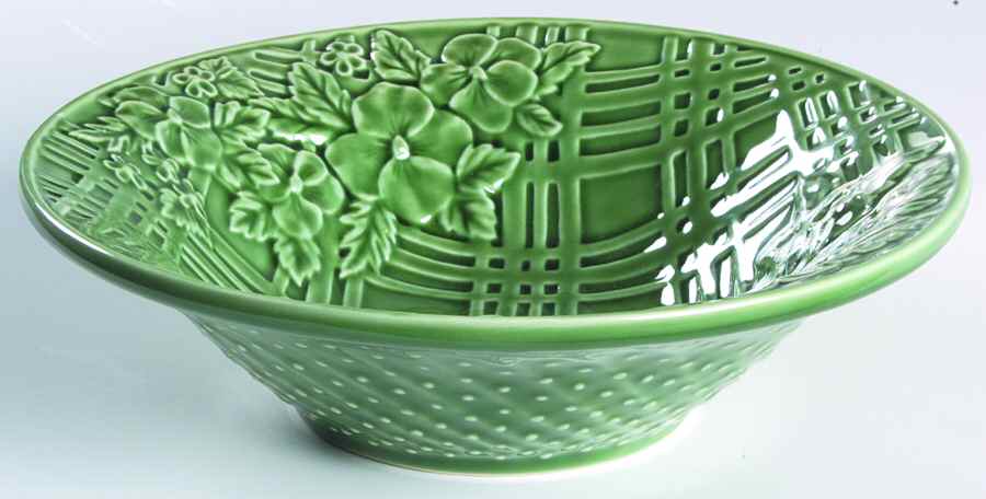 Ingrid Green 9" Round Vegetable Bowl by Bordallo Pinheiro-1