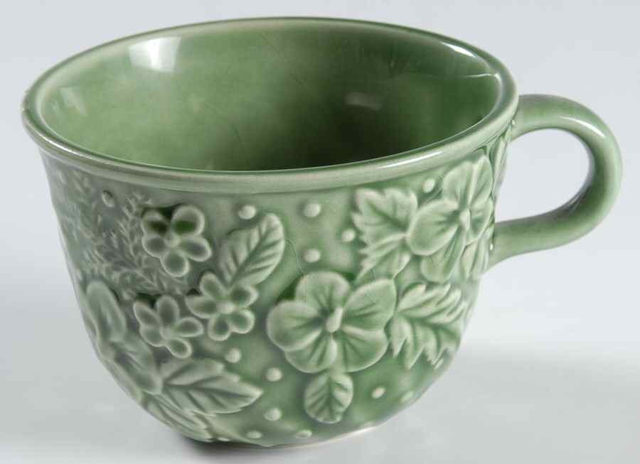Ingrid Green Flat Cup by Bordallo Pinheiro-1