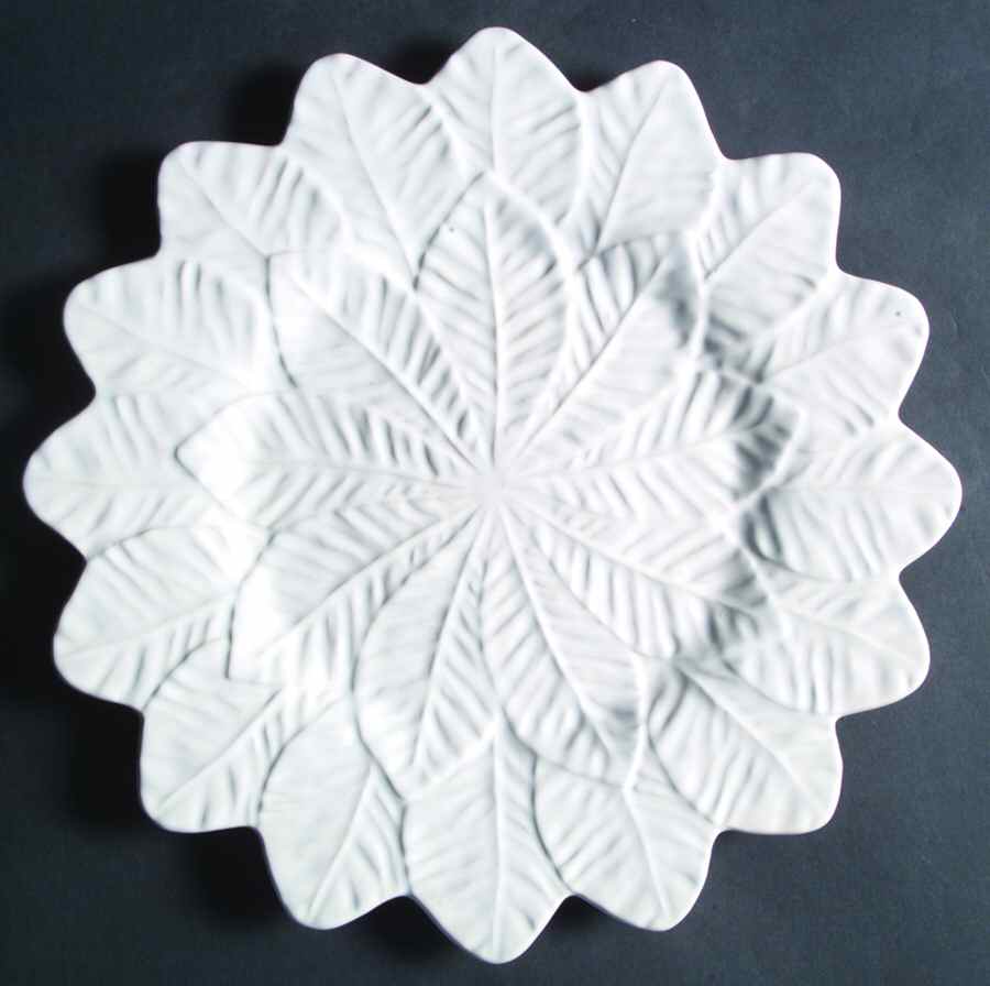 Lemon Leaf White 13" Chop Plate (Round Platter) by Bordallo Pinheiro-1
