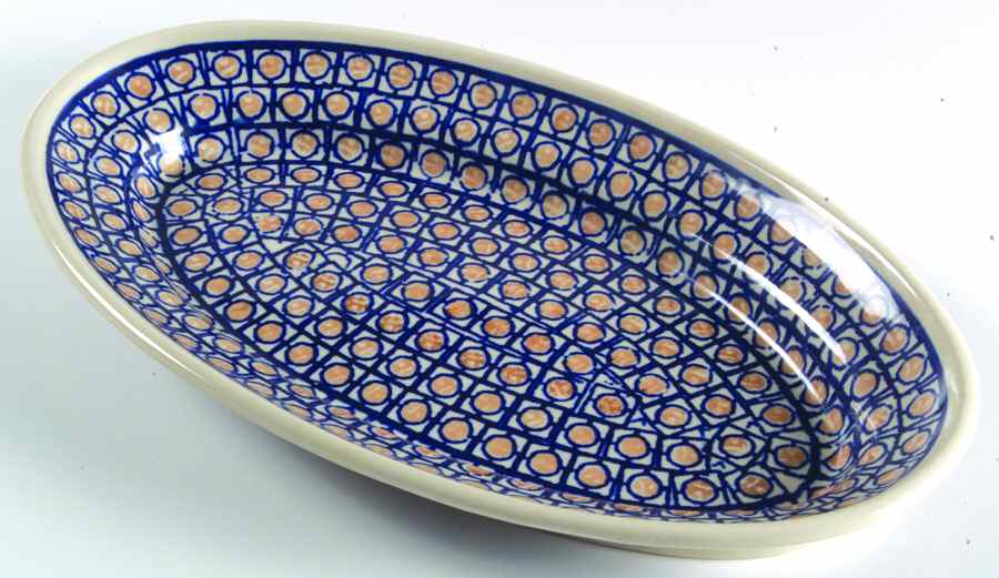BOW14 14" Oval Serving Platter by BOLESLAWIEC-1