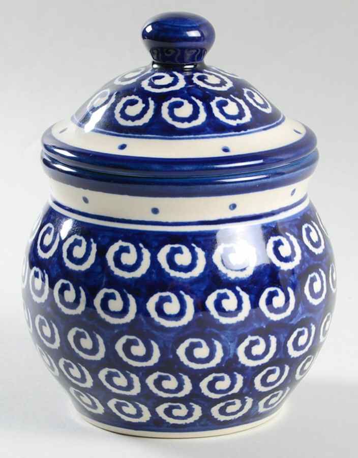 Swirl 4" Storage Jar & Lid by BOLESLAWIEC-1