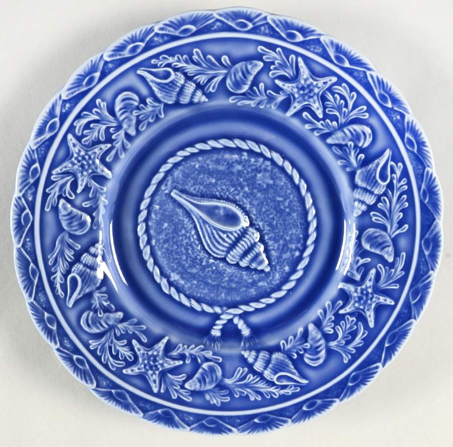 Seashell Service Blue Luncheon Plate by Bordallo Pinheiro-1