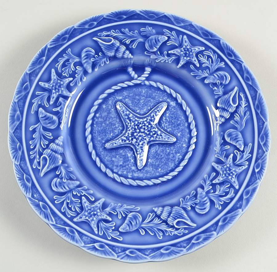 Seashell Service Blue Luncheon Plate by Bordallo Pinheiro-1