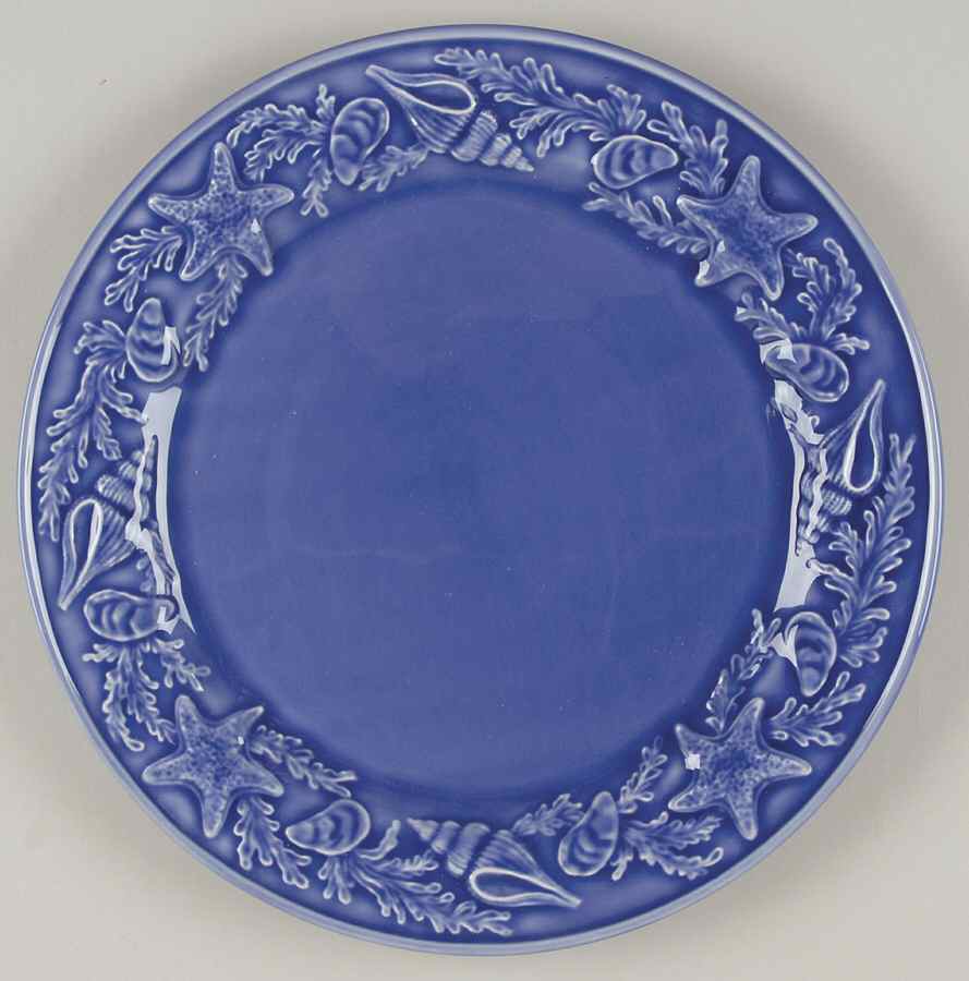 Seashell Service Blue Dinner Plate by Bordallo Pinheiro-1