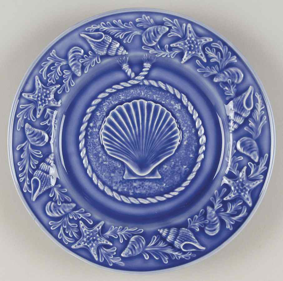 Seashell Service Blue Salad/Dessert Plate by Bordallo Pinheiro-1