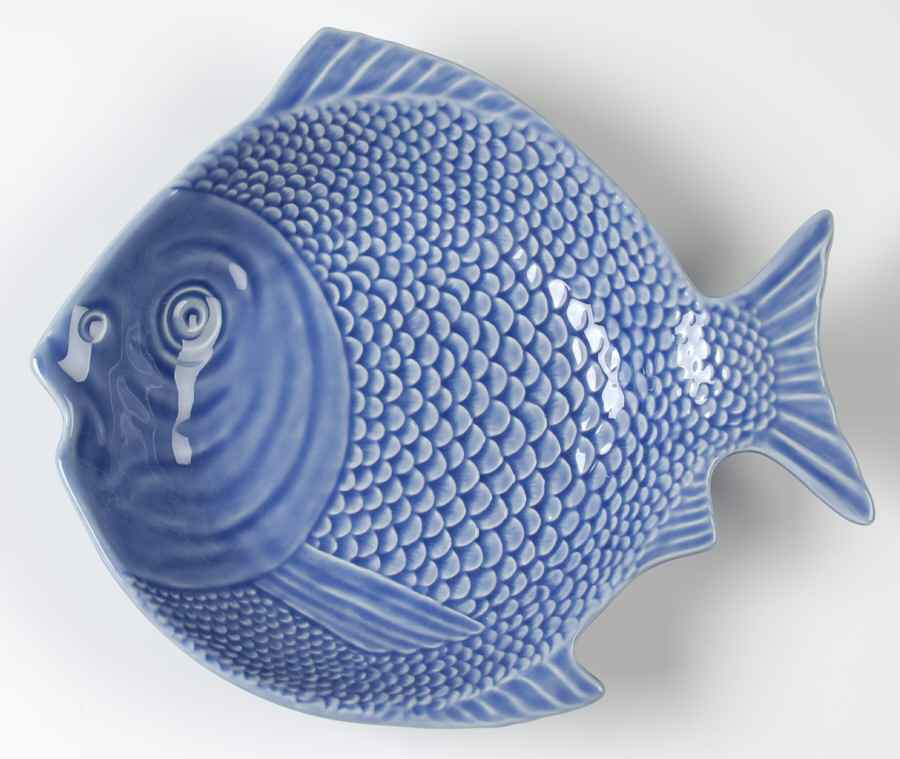 Fish Blue Salad Plate by Bordallo Pinheiro-1
