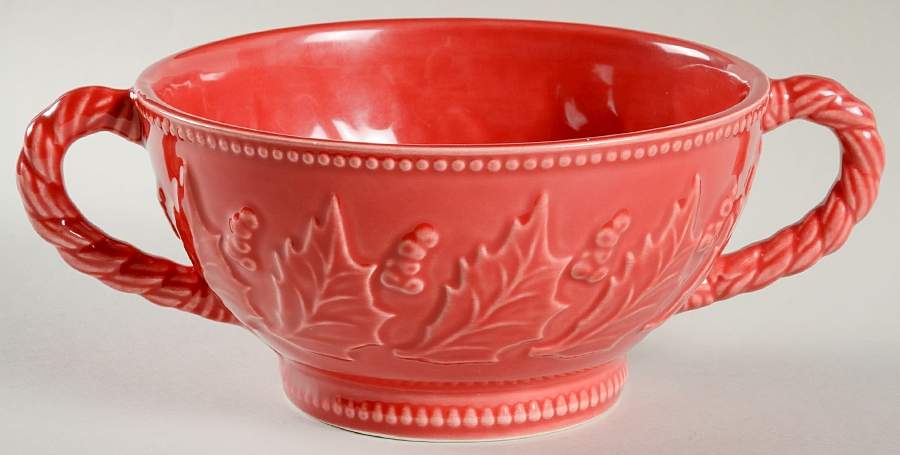 Cardinal 6" Round Handled Bowl by Bordallo Pinheiro-1