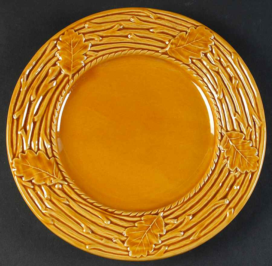 Oak Leaf Gold Salad Plate by Bordallo Pinheiro-1