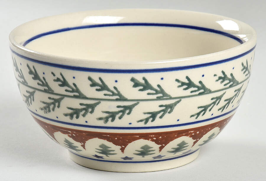 Evergreen Fruit/Dessert (Sauce) Bowl by BOLESLAWIEC-1