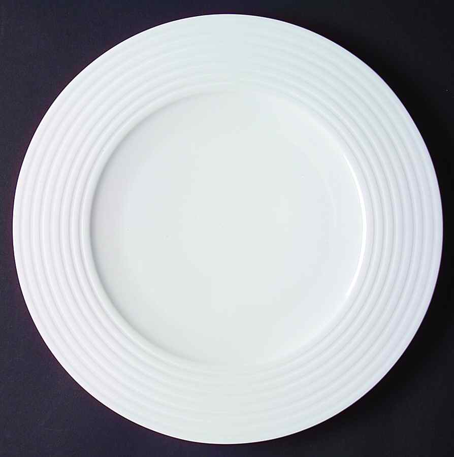 Concentric White Dinner Plate by Block-1
