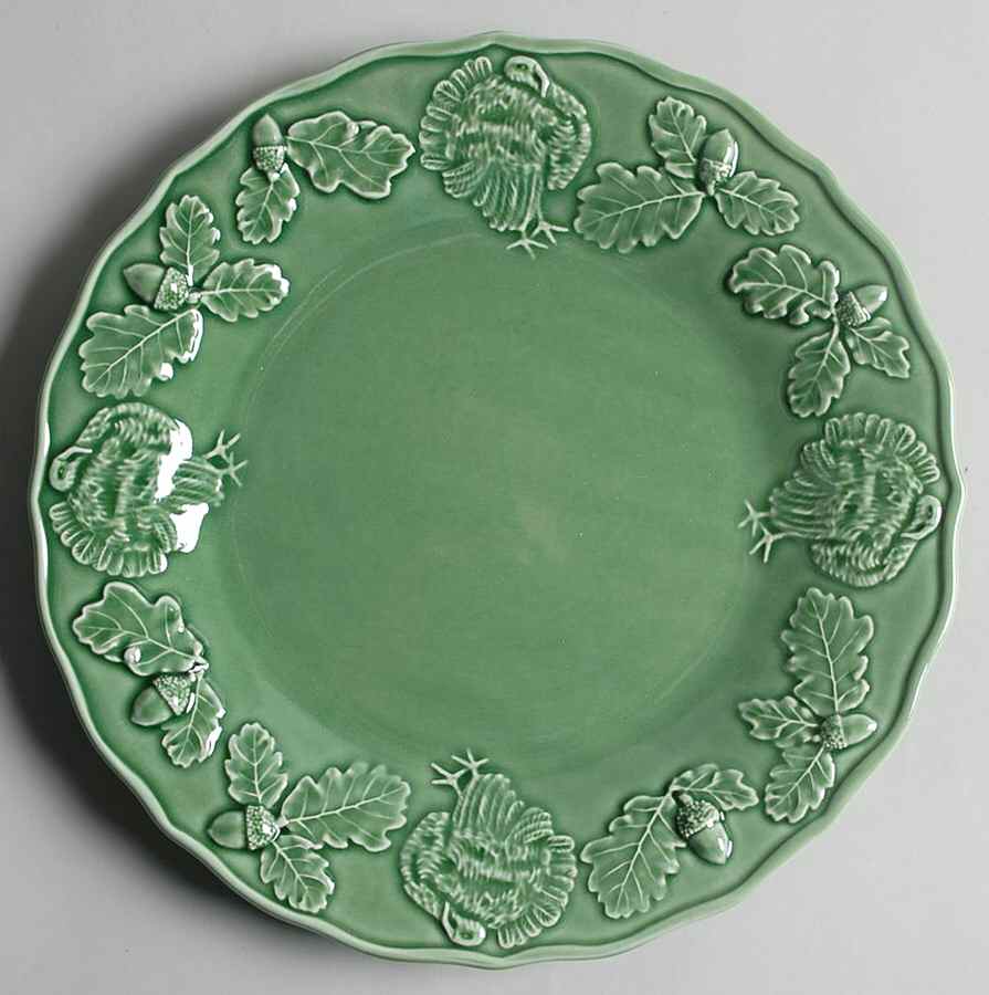 Turkey Green Dinner Plate by Bordallo Pinheiro-1