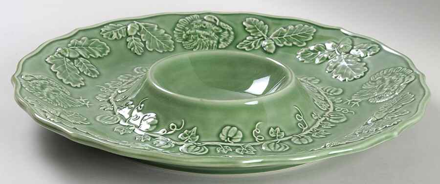 Turkey Green 1 Piece Chip & Dip by Bordallo Pinheiro-1