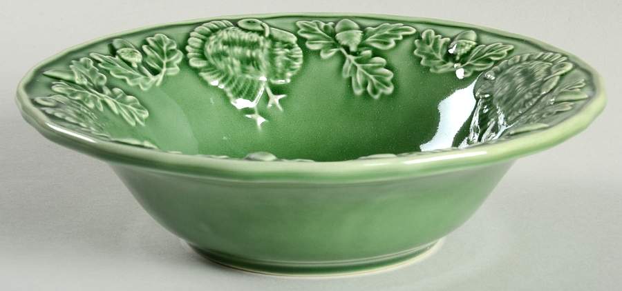 Turkey Green Soup/Cereal Bowl by Bordallo Pinheiro-1