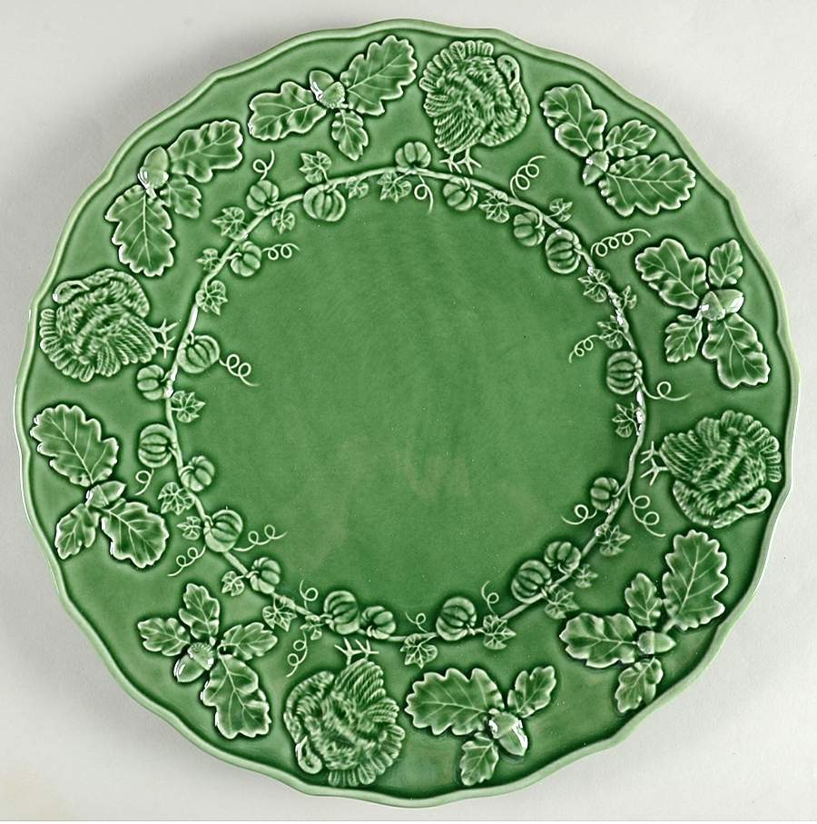 Turkey Green Service Plate (Charger) by Bordallo Pinheiro-1