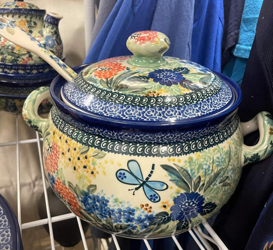 Nature's Soul Tureen & Lid w/Ladle by BOLESLAWIEC-1