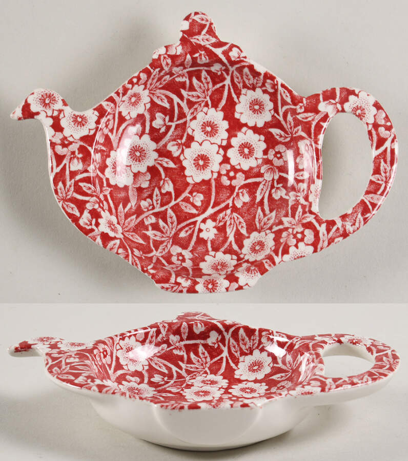 Calico Red Tea Bag Holder by Burgess & Leigh-1