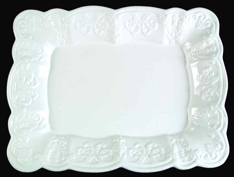 White Lace 16" Rectangular Serving Platter by Bico Int'L-1