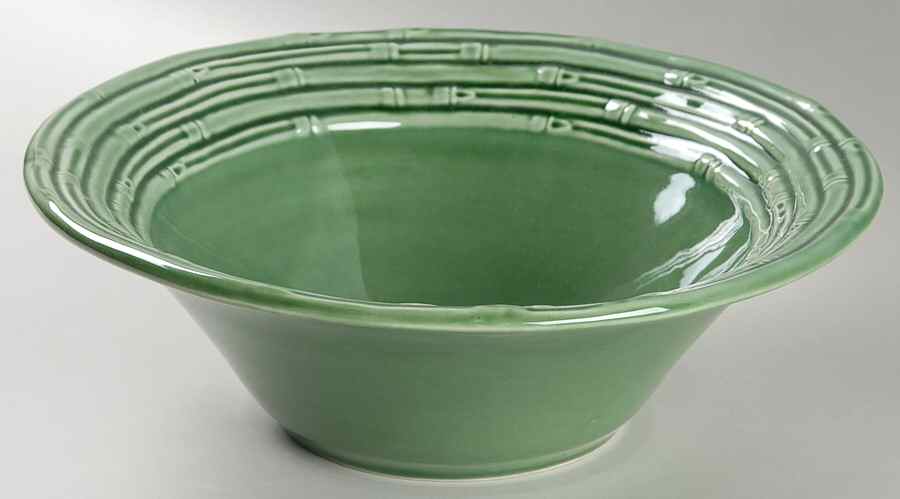 Bamboo 10" Round Vegetable Bowl by Bordallo Pinheiro-1