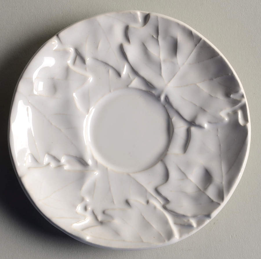 Maple White Saucer for Demitasse Cup by Bordallo Pinheiro-1