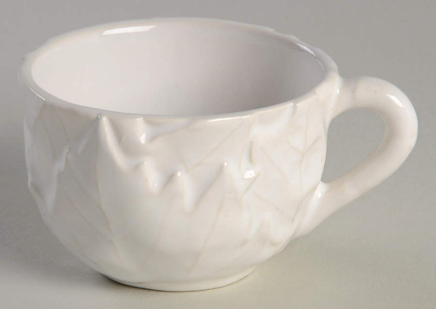 Maple White Flat Demitasse Cup by Bordallo Pinheiro-1